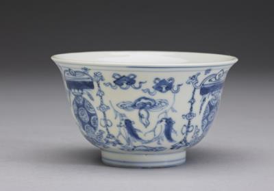 图片[2]-Teacup in underglaze blue with auspicious motifs, Ming dynasty, Wanli reign (1573-1620)-China Archive